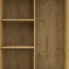 Szafy Z Lustrem|Wysokie Szafy*Bodzio Szafa przesuwna lustra 100cm (biały połysk/lustro/dąb Soma ciemny)