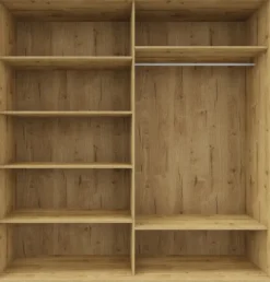 Wysokie Szafy|Szafy Z Lustrem*Bodzio Szafa przesuwna lustra 200cm (dąb soma ciemny)