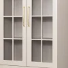 Witryny Pokojowe Do Salonu*Bodzio Szafa z witrynami i szufladami Hawana (kaszmir lakier mat/kaszmir)
