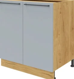 Szafki Kuchenne Stojące|Szafki Kuchenne*Bodzio Szafka 80 dolna Monia (szary/dąb Soma ciemny)