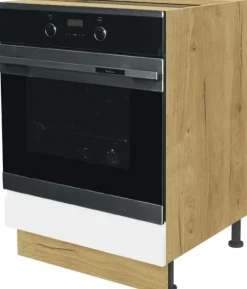 Szafki Do Zabudowy Agd|Szafki Kuchenne Stojące*Bodzio Szafka 60 dolna zabudowa piekarnika Kampara (Biały lakier/dąb Soma ciemny)