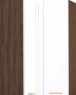 Szafki Kuchenne Narożne|Szafki Kuchenne*Bodzio Szafka narożna górna wys.100cm (litera L) Laurencja (biały lakier mat/orzech Foresta)