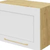 Szafki Kuchenne Wiszące|Szafki Kuchenne*Bodzio Szafka 60x43 nad okap Laurencja (biały lakier mat/dąb Soma ciemny)