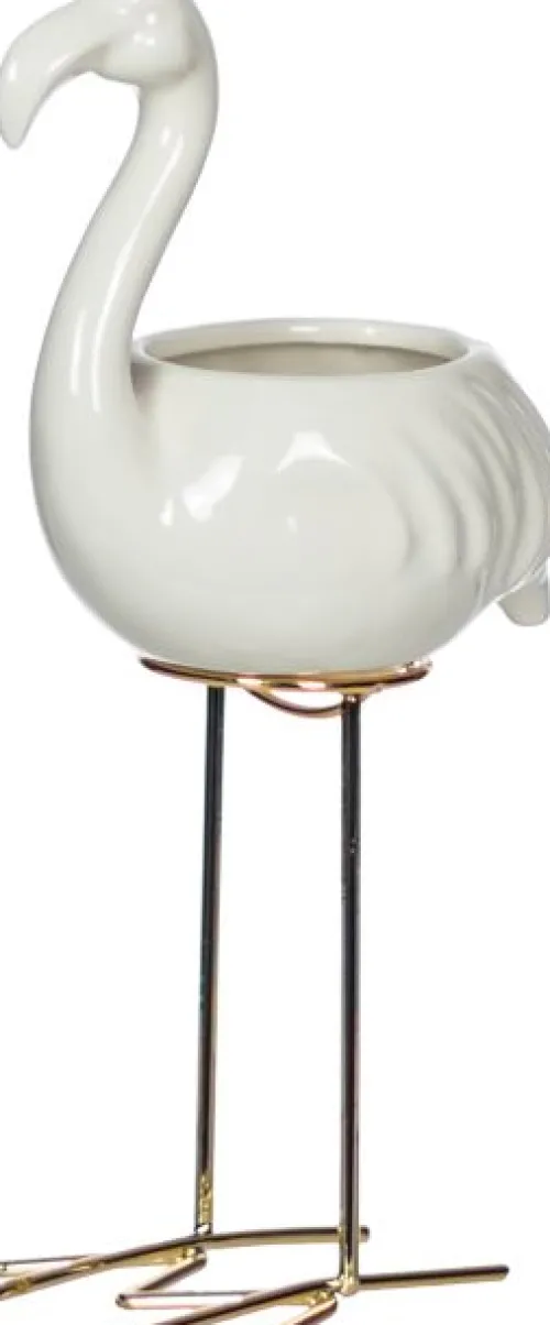 Dekoracje - Ozdoby*CN-120 Szkatułka flaming Goldi 27 (biało/złoty)