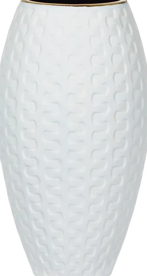 Wazony, Doniczki I Kosze Na Kwiaty*CN-164 Wazon ceramiczny Konti 26 (biały/złoty)