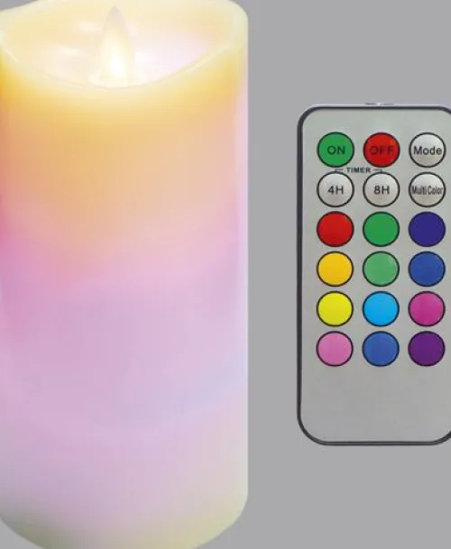 Lampki Nocne, Lampiony I Świece*CN-15 Świeca woskowa duża z ruchomym płomieniem na pilota 3 (biały)