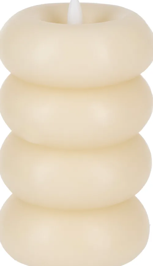Lampki Nocne, Lampiony I Świece*CN-263 Świeca woskowa LED Cozy Light 61 (kremowy)