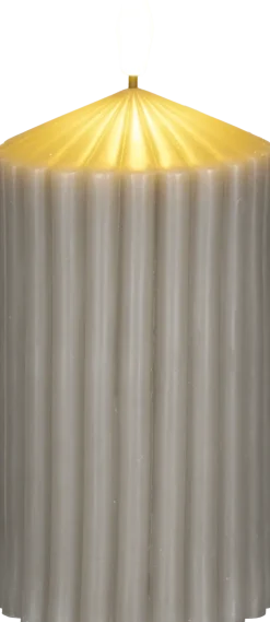 Lampki Nocne, Lampiony I Świece*CN-257 Świeca woskowa LED duża Cozy Light 52 (szara)