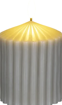 Lampki Nocne, Lampiony I Świece*CN-257 Świeca woskowa LED mała Cozy Light 52 (szara)