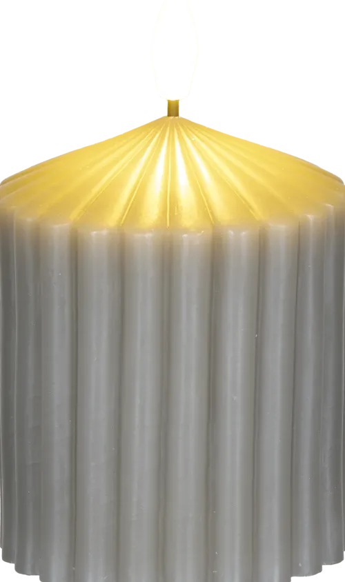Lampki Nocne, Lampiony I Świece*CN-257 Świeca woskowa LED mała Cozy Light 52 (szara)