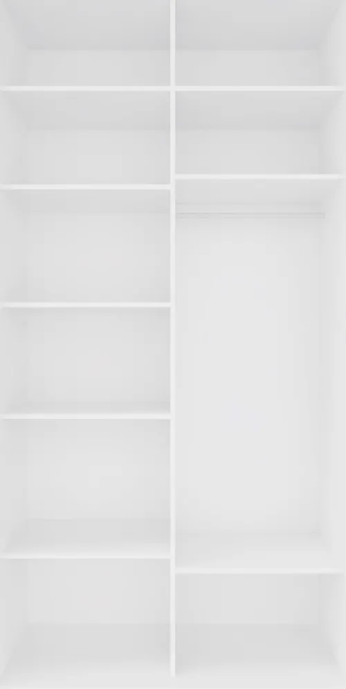 Wysokie Szafy|Szafy Z Lustrem*Bodzio Wysoka szafa przesuwna 120 cm lustra (biały mat)