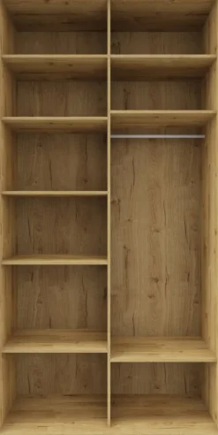 Wysokie Szafy|Szafy Z Lustrem*Bodzio Wysoka szafa przesuwna lustra 120cm (dąb soma ciemny)