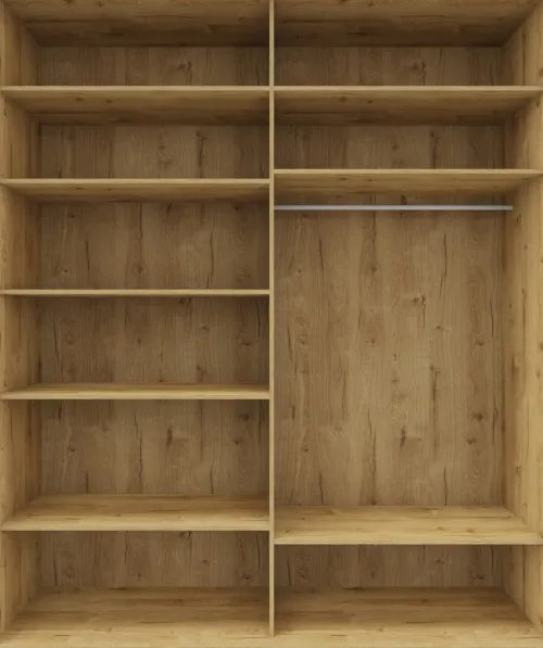 Wysokie Szafy|Szafy Z Lustrem*Bodzio Wysoka szafa przesuwna lustra 200cm (dąb soma ciemny)