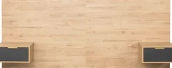 Łóżka|Łóżka*Bodzio Zagłowie z płyty 140cm z dwoma stolikami nocnymi Floryda (grafit/dąb Soma ciemny)