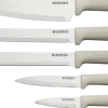 Akcesoria Kuchenne*CN-253 Zestaw noży w bloku Rifle 6 elem. (beżowy)