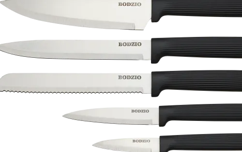 Akcesoria Kuchenne*CN-253 Zestaw noży w bloku Rifle 6elem. (czarny)