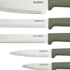 Akcesoria Kuchenne*CN-253 Zestaw noży w bloku Rifle 6elem. (oliwkowy)